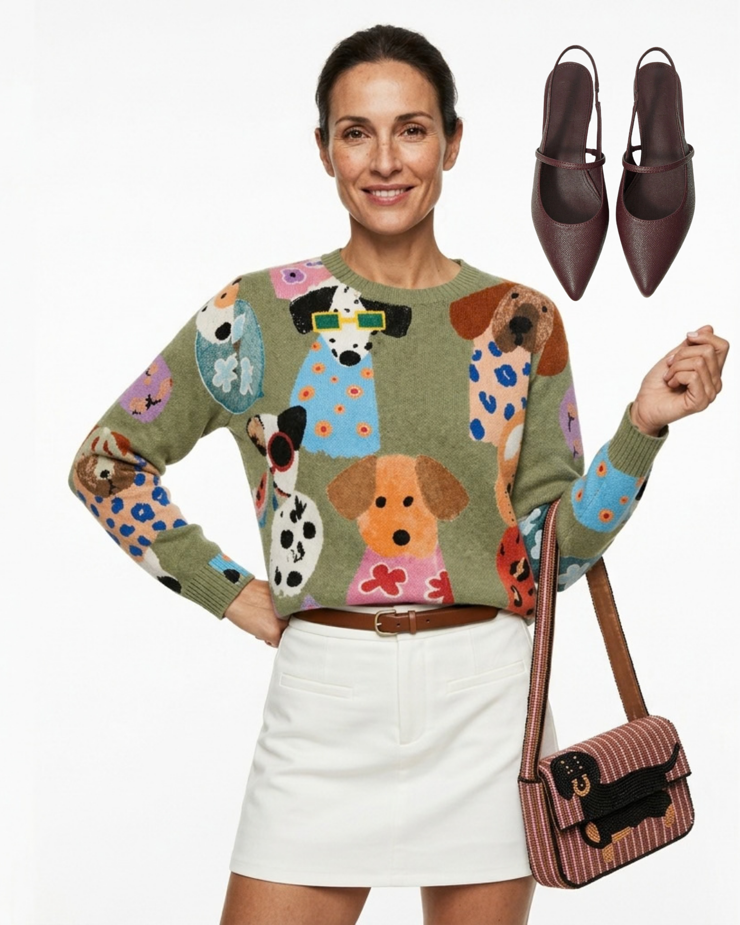 Dog Walk outfit collage
